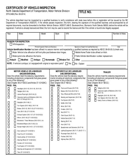 Vehicle Performance Certificate Template