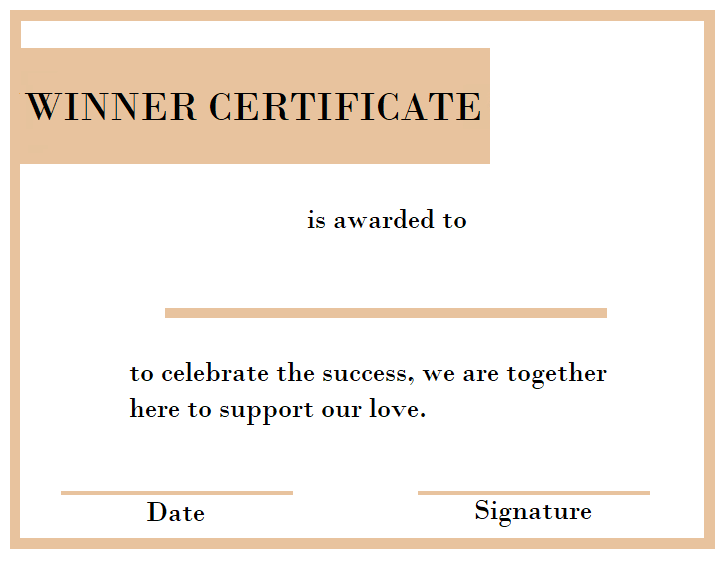 Free Winner Certificate Template