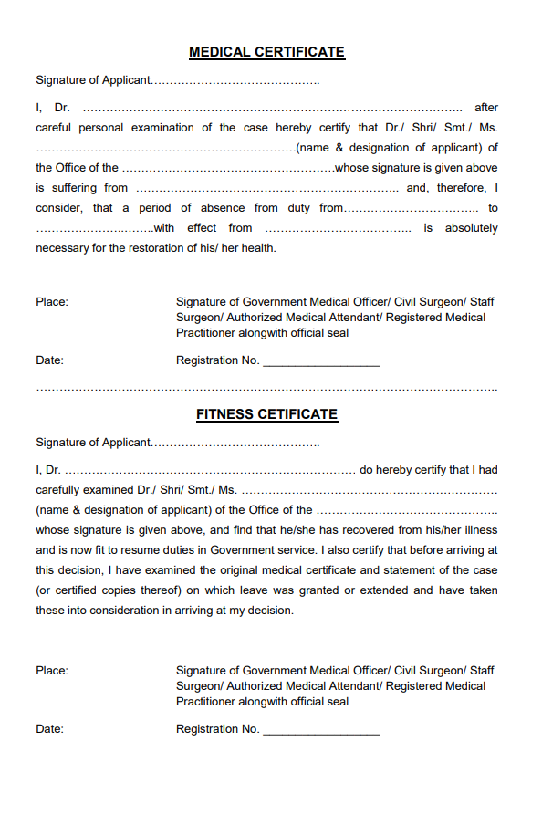 Medical Certificate Sample