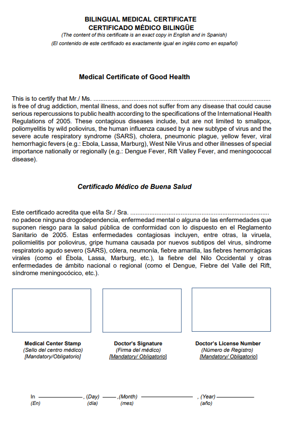 Professional Medical Certificate Template