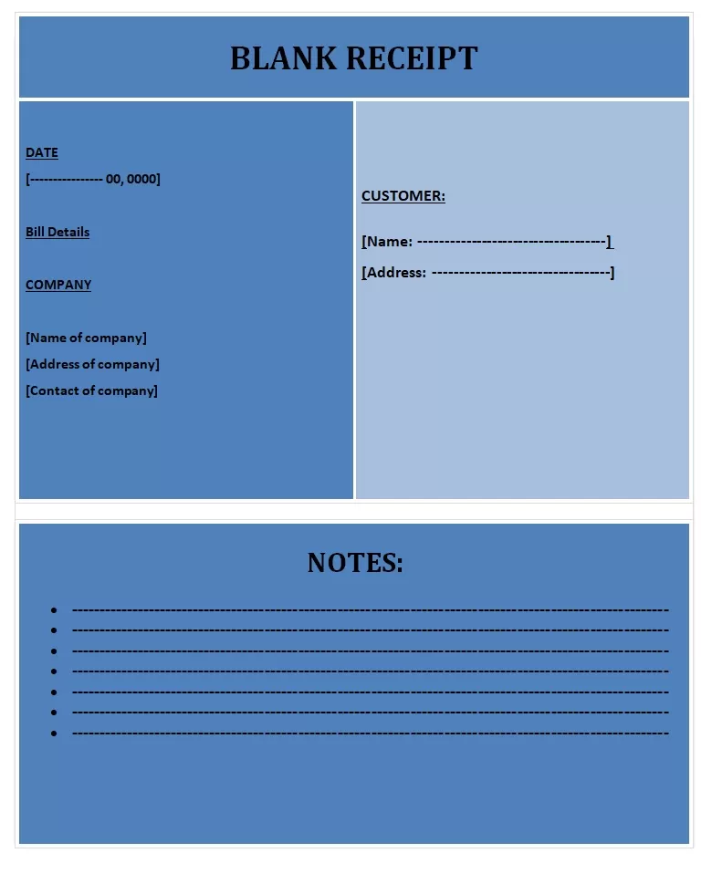 Expense Receipt Template