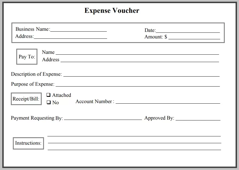 Expense Voucher Template