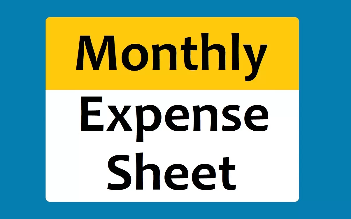 Monthly Expenses Sheet Template