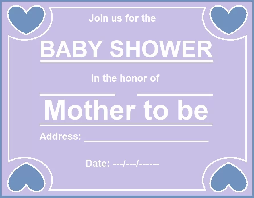 Elegant Baby Shower Invitation Template