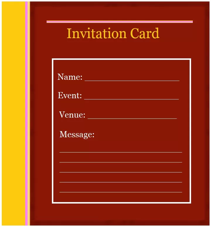 Invitation Card Template