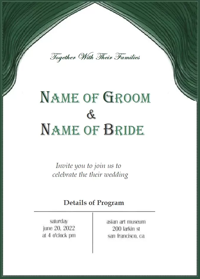 Wedding Invitation Design Template