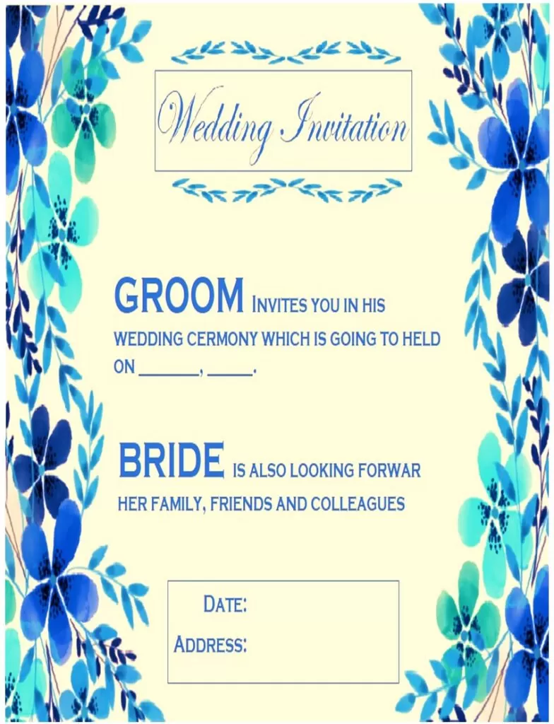 Wedding Invitation Sample