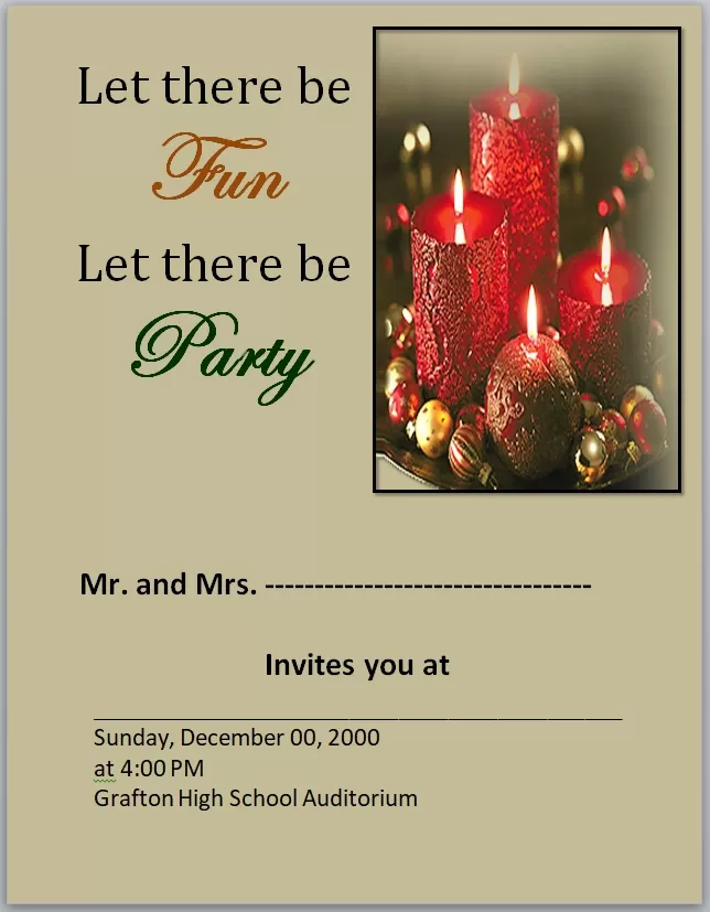 Christmas Party Invitation Template