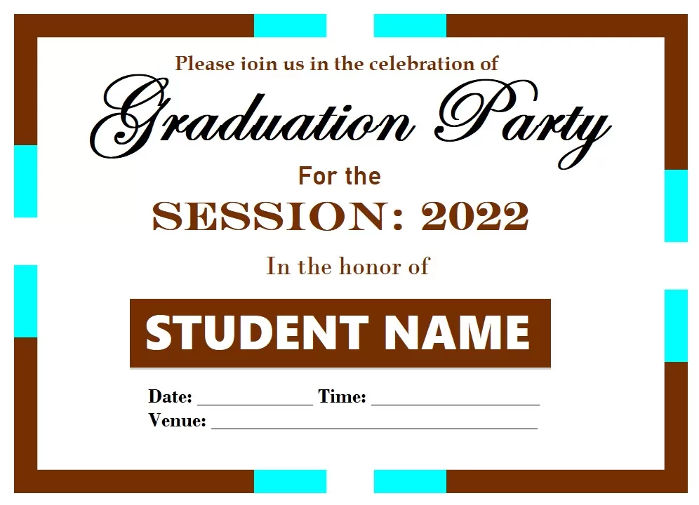 Graduation Invitation Template