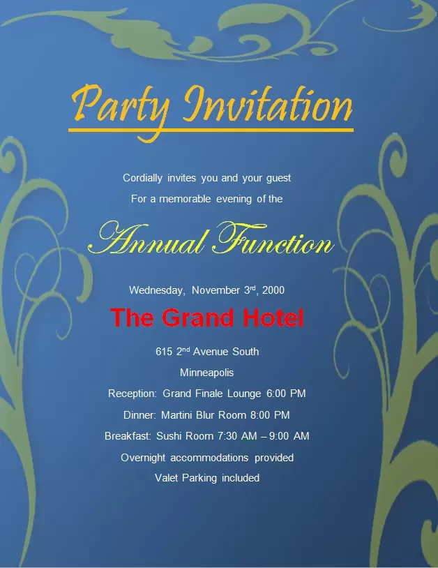 Party Invitation Template