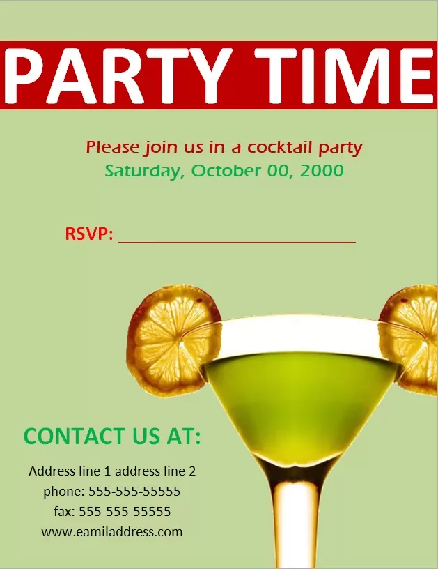 Outdoor Party Invitation Template