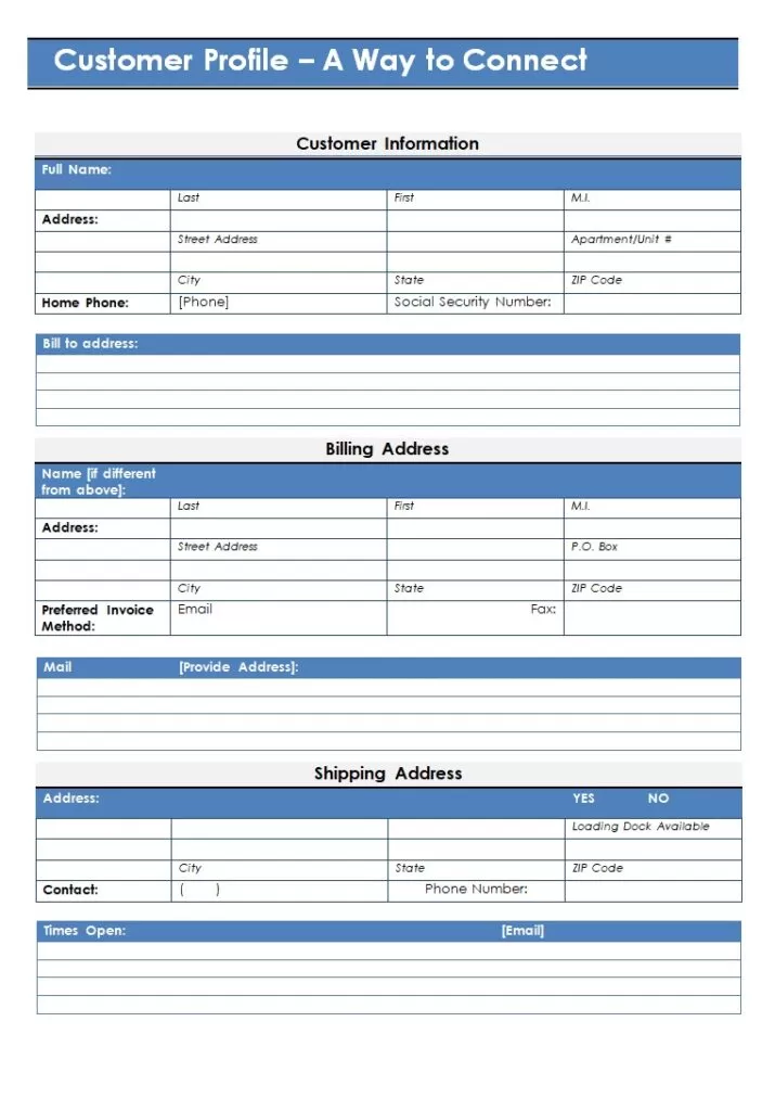 Client Profile Format