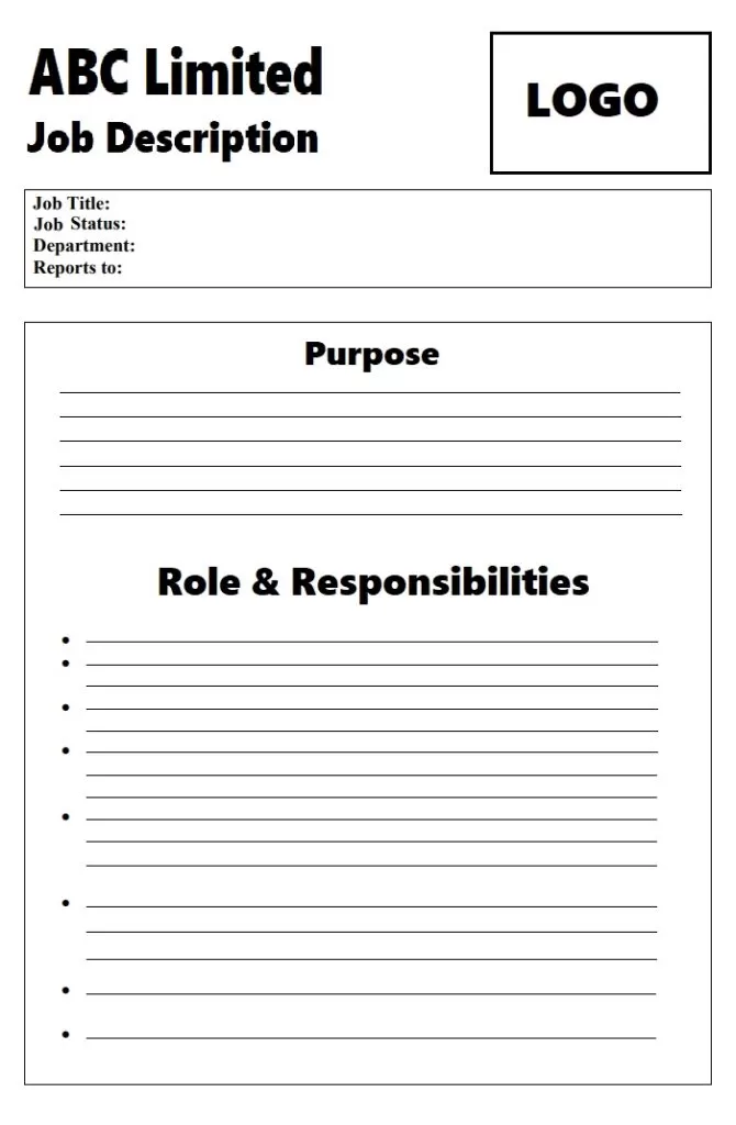 Job Description Template