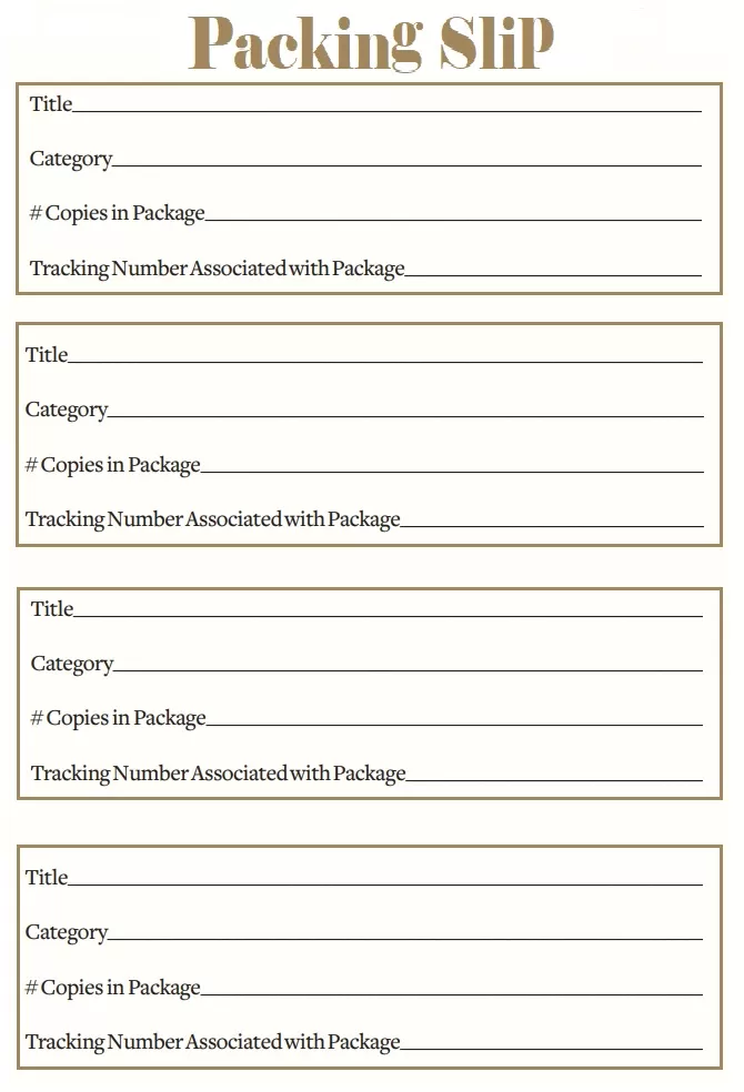 Packing Slip Template