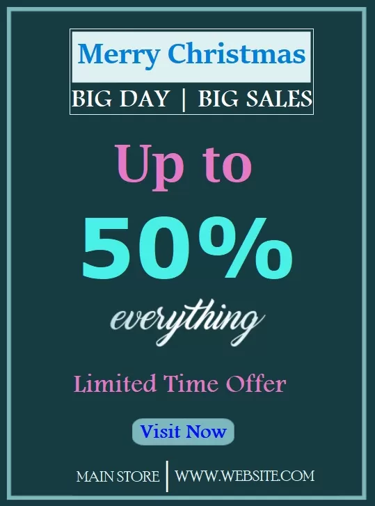 Christmas Big Sales Poster Template