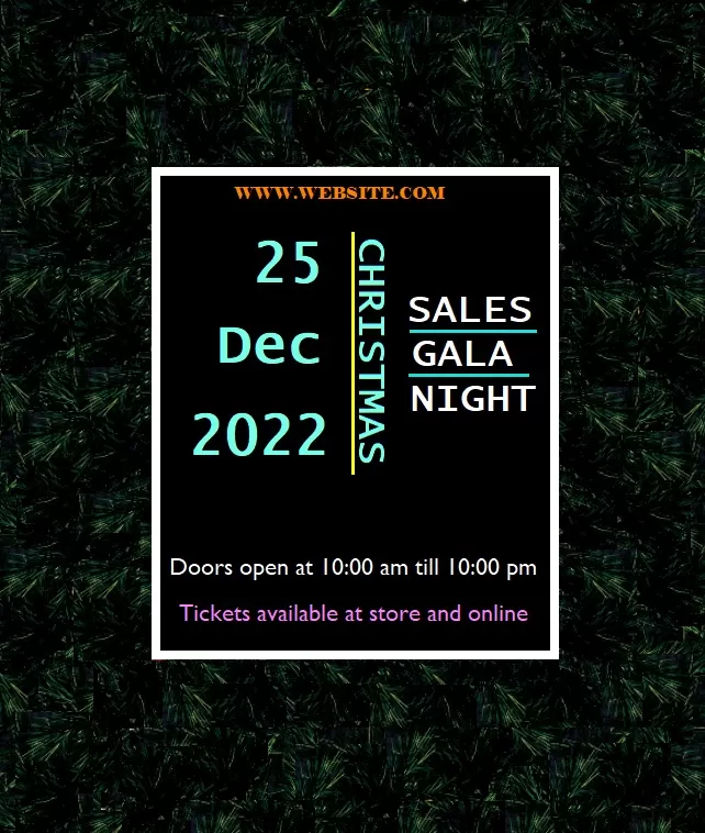 Christmas Night Sales Flyer Template
