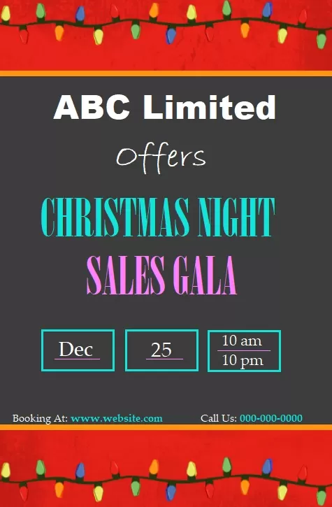 Christmas Night Gala Flyer Template