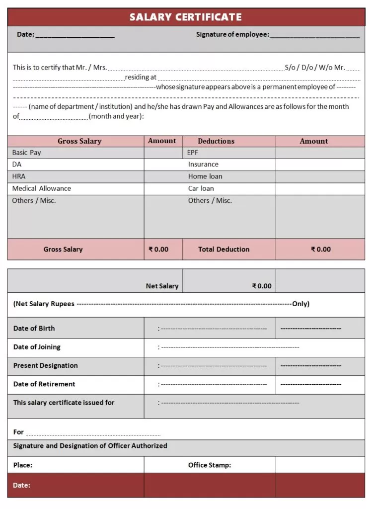 Salary-Certificate-Template