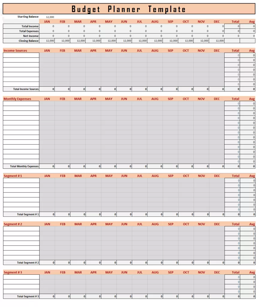 Budget Planner Template