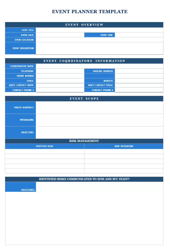 Event Planner Template