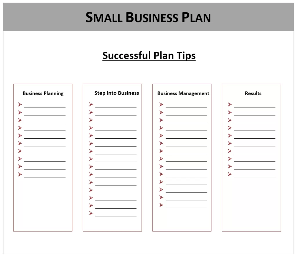 Small Business Plan Example