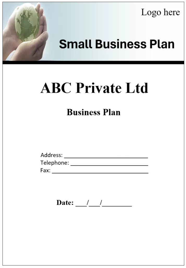 Small Business Plan Format