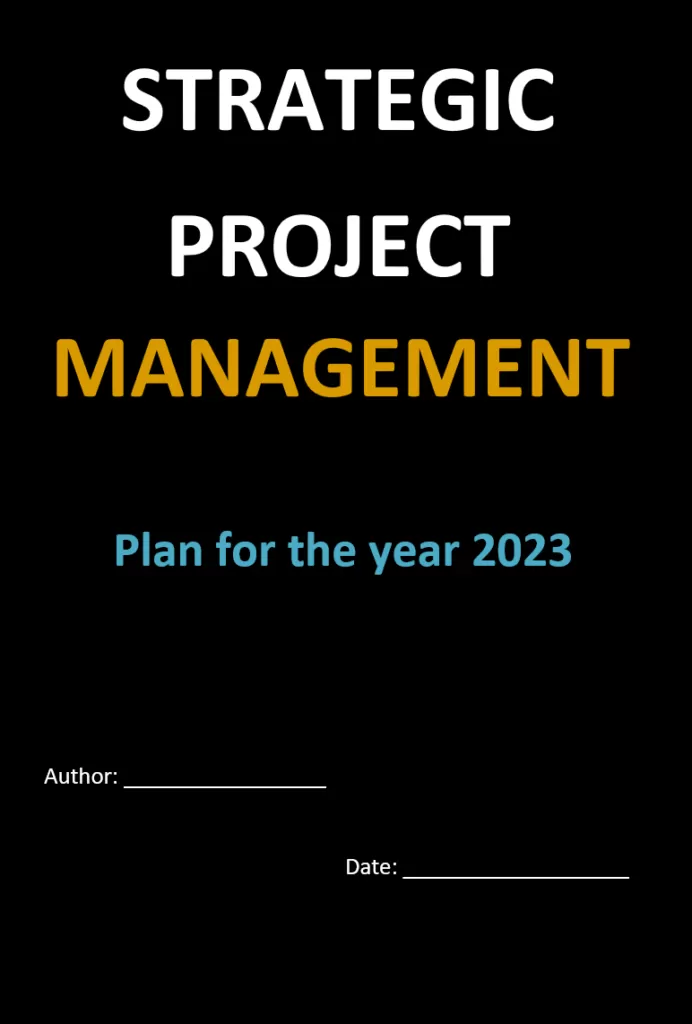 Strategic Project Management Plan Template
