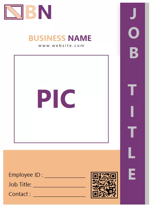 Identification Badge Design Template