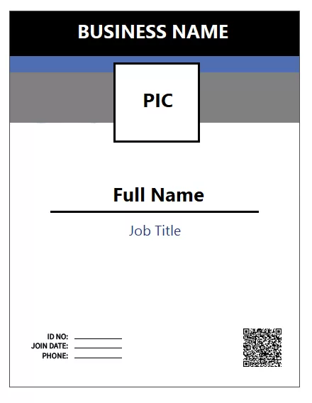 Identification Badge Template