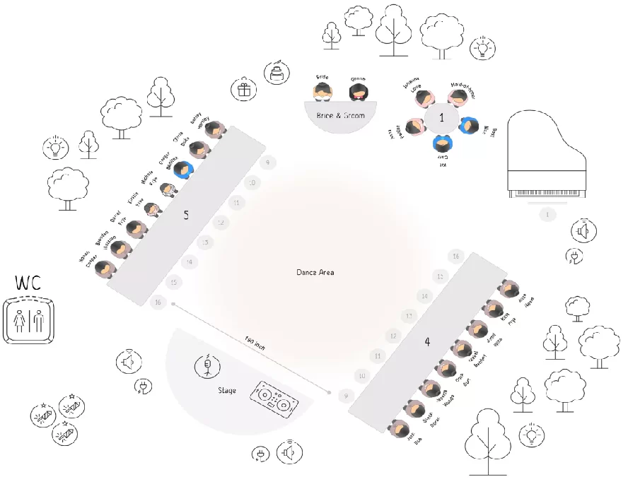 Professional Wedding Seating Plan Template